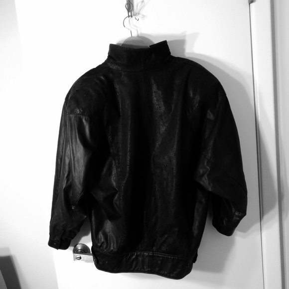 Vintage Gino di Giorgio by Comint Black Leather Jacket with Lining - Medium - Picture 6 of 11